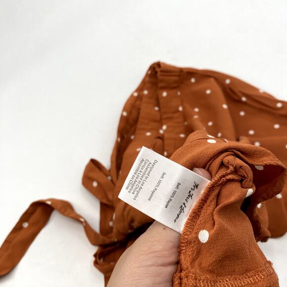 For Love & Lemons Orange Polka Dot Wrap mini Skort - Picture 7 of 8